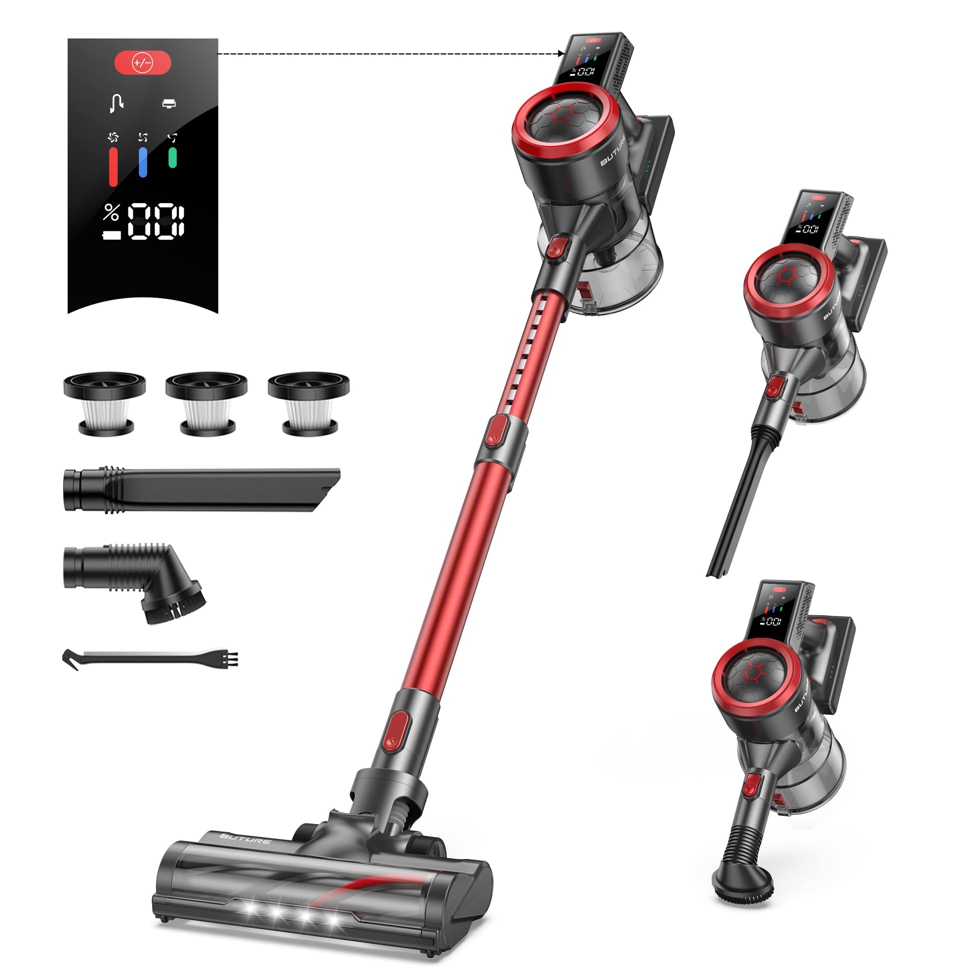  BuTure Cordless Vacuum Cleaner, 400W 33KPA Stick